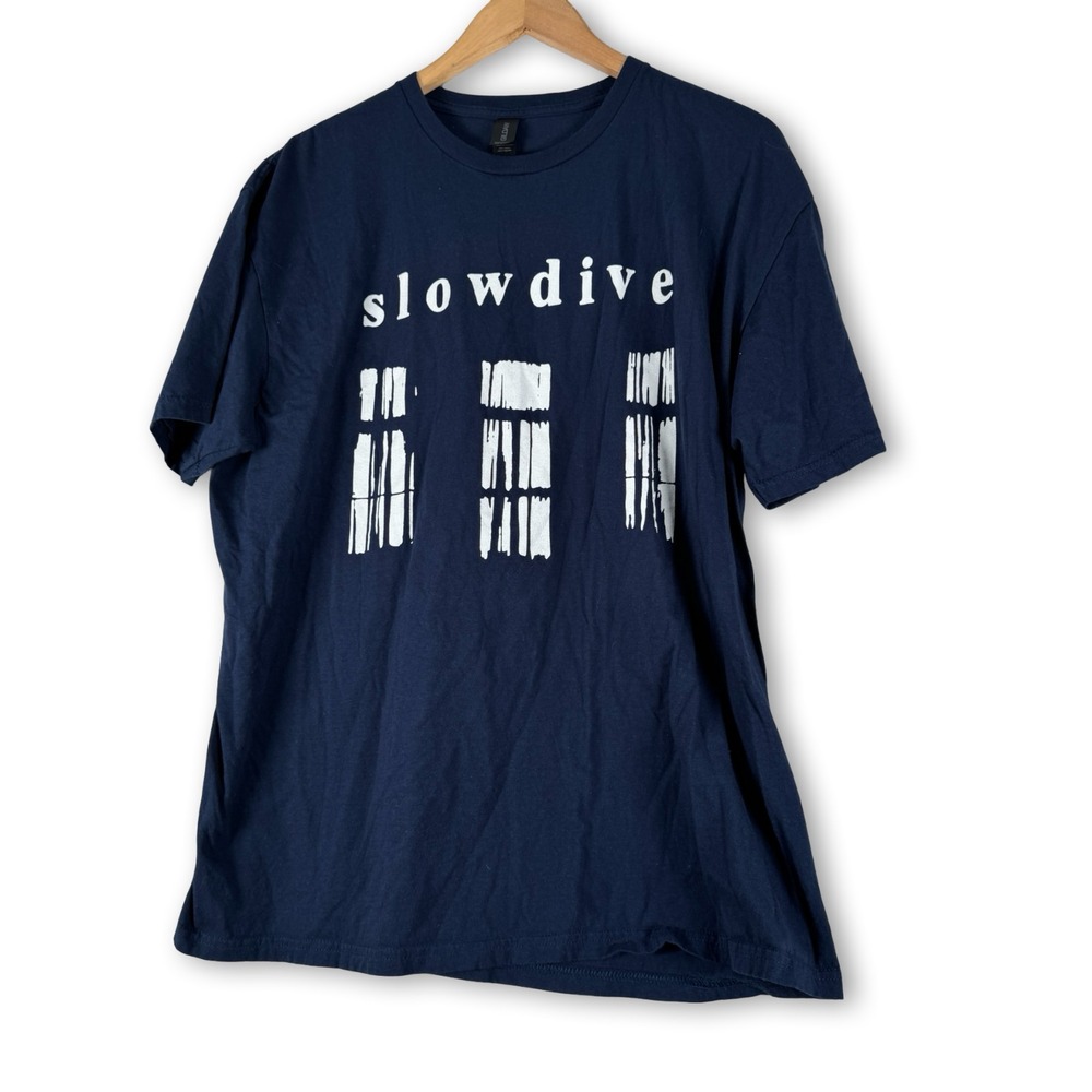 New Slowdive Mens Navy Soft Tshirt Shirt Gildan Sz XL